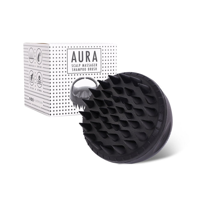 Sister Young Aura Scalp Massager Shampoo Brush szczotka do mycia i masażu skóry głowy Black