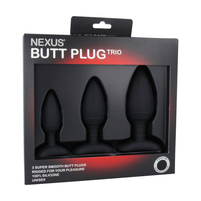 Nexus Butt Plug Trio zestaw korek analny 8cm + korek analny 10cm + korek analny 12cm