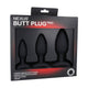 Nexus Butt Plug Trio zestaw korek analny 8cm + korek analny 10cm + korek analny 12cm