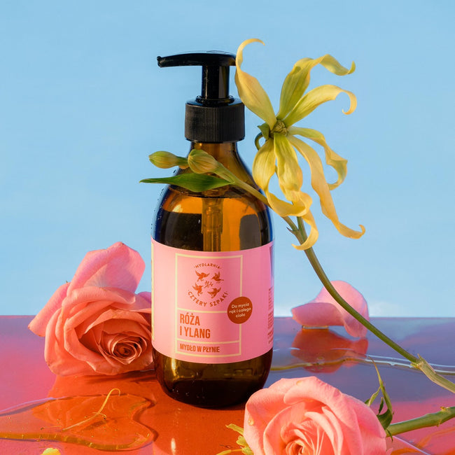 Mydlarnia Cztery Szpaki Róża i Ylang naturalne mydło w płynie 300ml