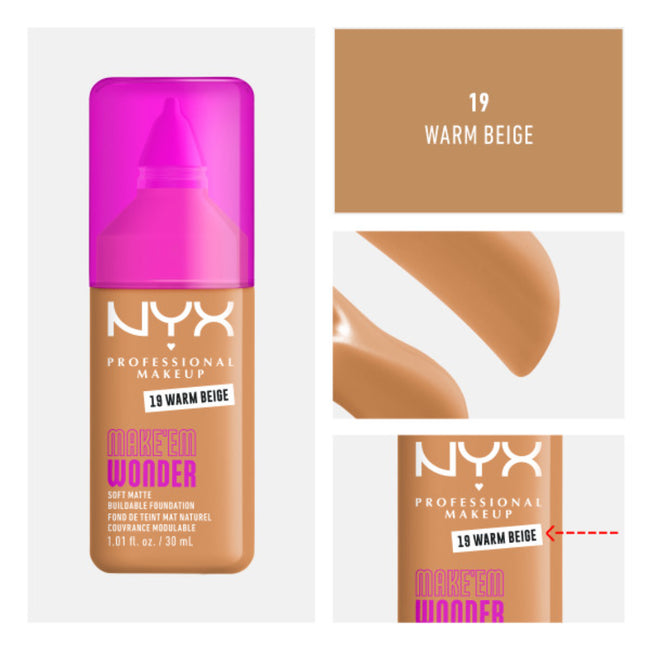 NYX Professional MakeUp Make'Em Wonder podkład do twarzy z długotrwałym kryciem 30ml