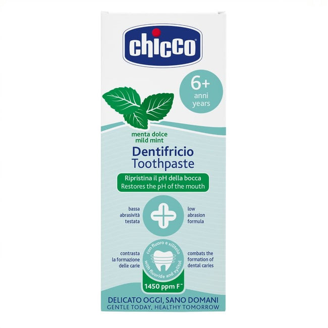 Chicco Toothpaste Pasta do zębów z fluorem 1450ppm o smaku miętowym 6l+ 50ml