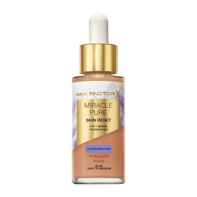 Max Factor Miracle Pure 2w1 Skin Reset pielęgnujący podkład z serum o wegańskiej formule
