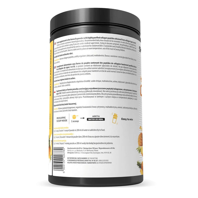 Skill Nutrition Hydrolysed Collagen Type I & III suplement diety w proszku Pineapple 660g