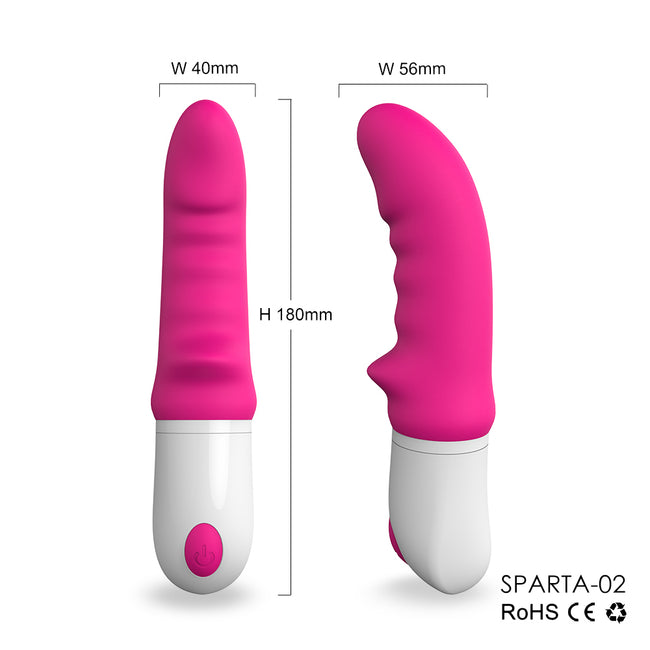 S-HANDE Sparta II wibrator z 9 trybami wibracji Red Rose