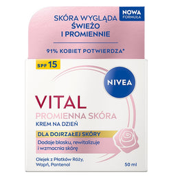 Nivea Vital Promienna Skóra przeciwzmarszczkowy krem na dzień SPF15 50ml