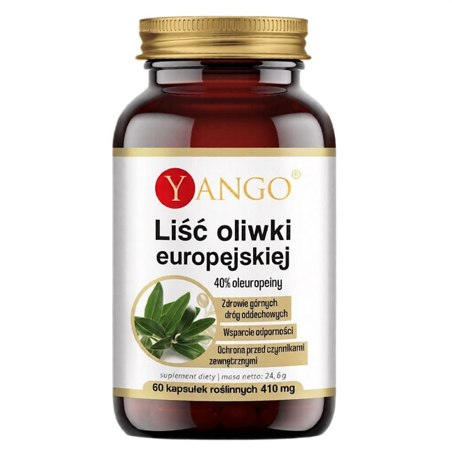 Yango Liść Oliwki Europejskiej suplement diety 60 kapsułek roślinnych