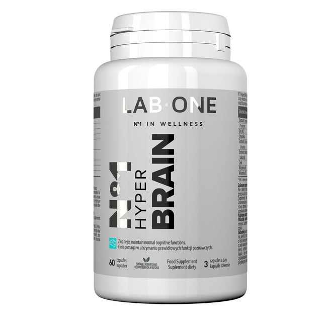 LAB ONE N°1 Hyper Brain suplement diety wspierający pamięć i koncentrację 60 kapsułek