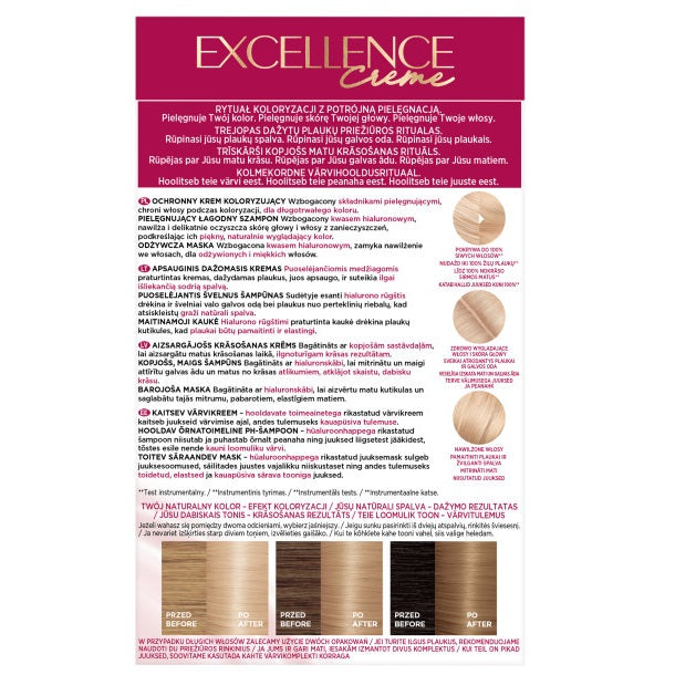 L'Oreal Paris Excellence Creme farba do włosów 10.21 Bardzo Bardzo Jasny Perłowy Blond