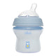 Chicco NaturalFeeling butelka plastikowa ze smoczkiem silikonowym przepływ wolny 0m+ Niebieska 150ml
