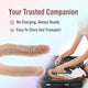 Blush Dr. Skin+  Posable Double Dong dwustronne realistyczne dildo Beige 42cm