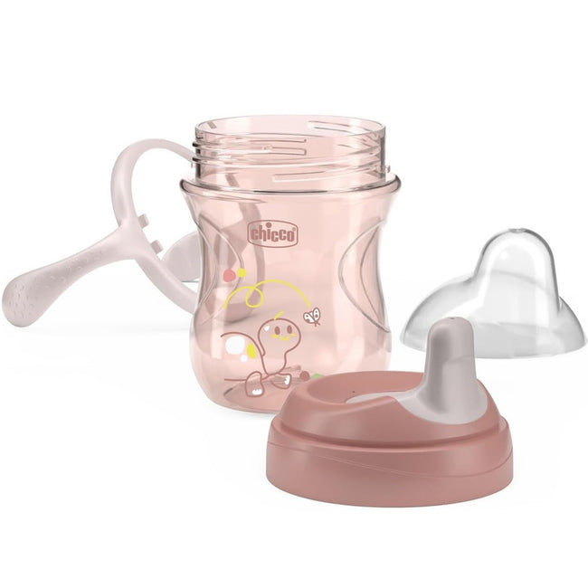 Chicco Training Cup kubek niekapek z twardym ustnikiem 6m+ Brzoskwiniowy 200ml