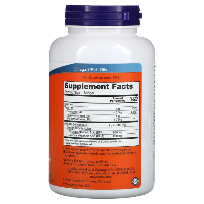Now Foods Ultra Omega-3 suplement diety 180 kapsułek