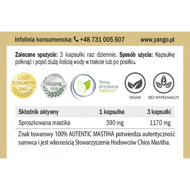 Yango Mastika suplement diety 60 kapsułek