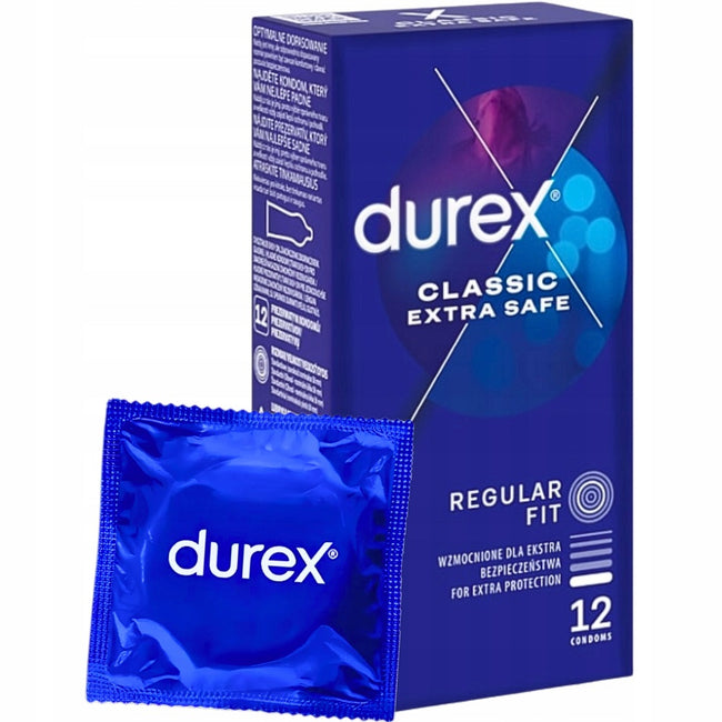 Durex Classic Extra Safe prezerwatywy wzmocnione dla ekstra bezpieczeństwa 12szt.