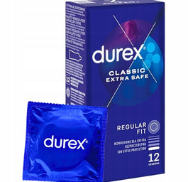Durex Classic Extra Safe prezerwatywy wzmocnione dla ekstra bezpieczeństwa 12szt