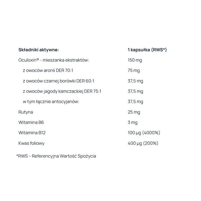 AronPharma Retico wsparcie wzroku suplement diety 30 kapsułek