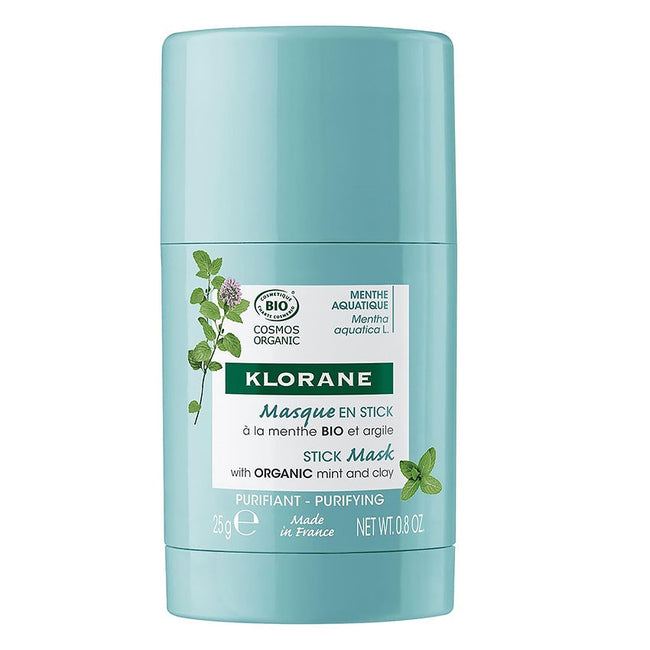 Klorane Stick Mask maska w sztyfcie z organiczną miętą i glinką 25g