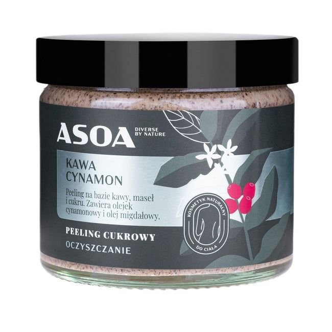 Asoa Peeling cukrowy Kawa-Cynamon 250ml