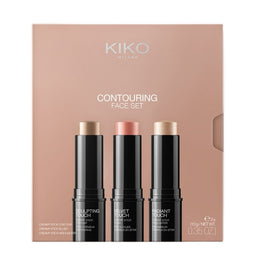 KIKO Milano Contouring Face Set zestaw sztyft do konturowania 10g + róż w sztyfcie 10g + rozświetlacz w sztyfcie 10g