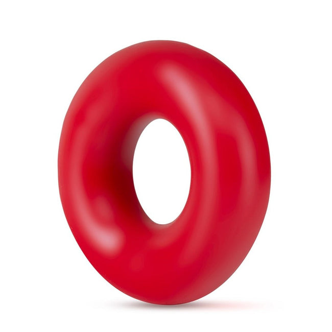 Blush Stay Hard Donut Rings Oversized opaski erekcyjne na penisa Red 2szt