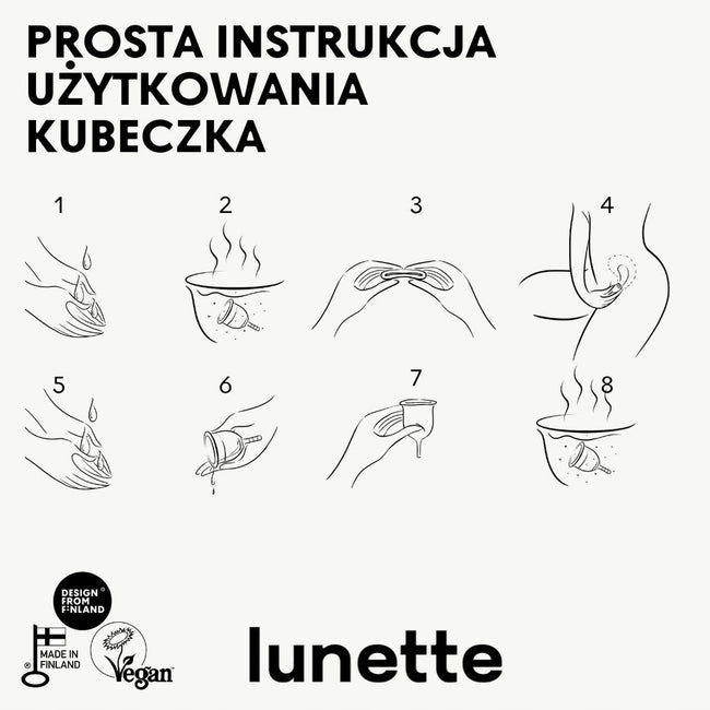 Lunette Period Cup kubeczek menstruacyjny Pomarańczowy rozmiar 1