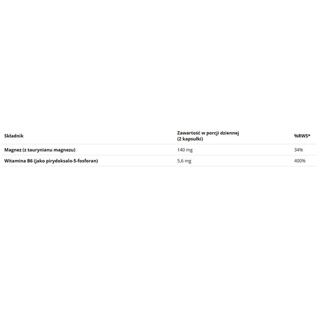 Apollo's Hegemony Magnesium Taurate + P5P suplement diety 200 kapsułek