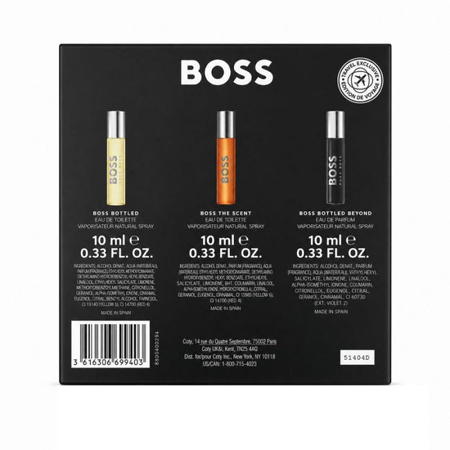 Hugo Boss Travel Exclusive zestaw miniaturek perfum dla mężczyzn 3x10ml