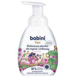 Bobini Fun kolorowa pianka do mycia i zabawy Różowa 300ml