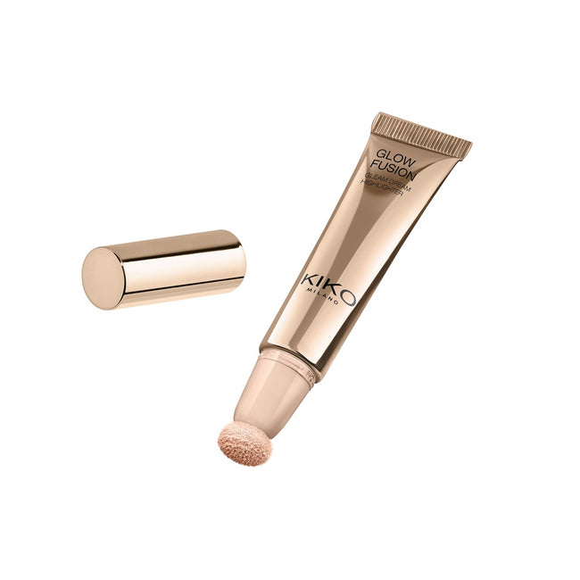 KIKO Milano Glow Fusion Gleam Dream Highlighter rozświetlacz do twarzy w płynie z aplikatorem gąbkowym