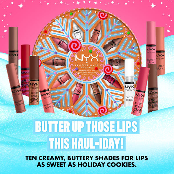 NYX Professional MakeUp Holiday Butter Gloss Vault zestaw błyszczyków 10x8ml