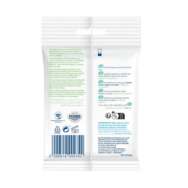 WaterWipes Bio OnTheGo odświeżające chusteczki nawilżane 10szt