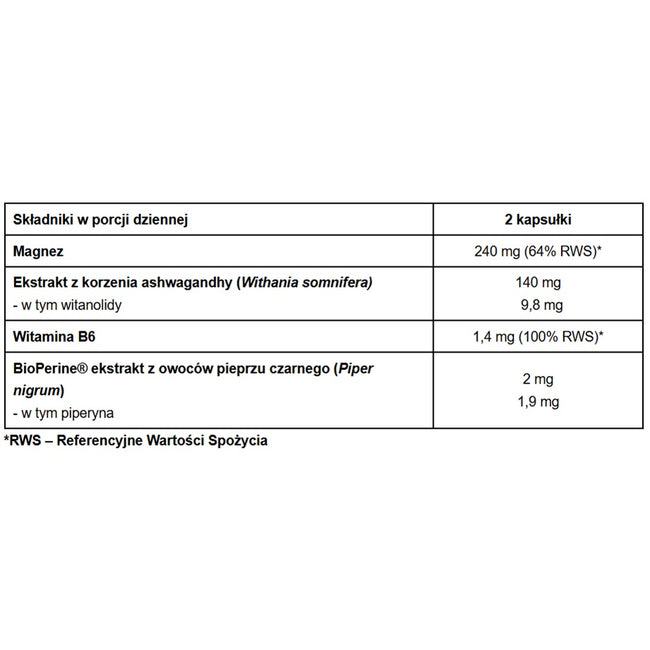 Pharmovit Magnez + Ashwagandha Stress Complex suplement diety 60 kapsułek