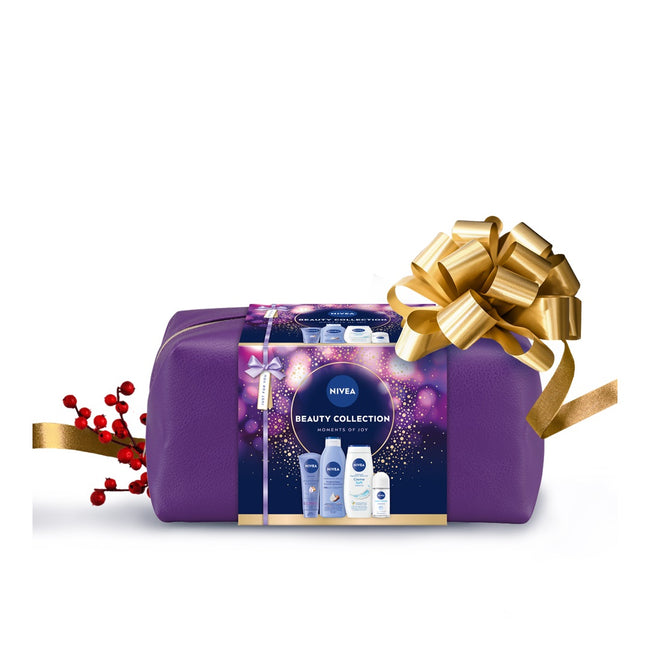 Nivea Beauty Collection zestaw żel pod prysznic 250ml + wygładzające mleczko do ciała 250ml + wygładzający krem do rąk 100ml + antyperspirant roll-on 50ml