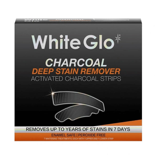 White Glo Charcoal Deep Stain Remover paski wybielające z aktywnym węglem 7szt