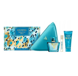 Guess Seductive Blue zestaw woda toaletowa spray 75ml + balsam do ciała 100ml + woda toaletowa spray 15ml + kosmetyczka