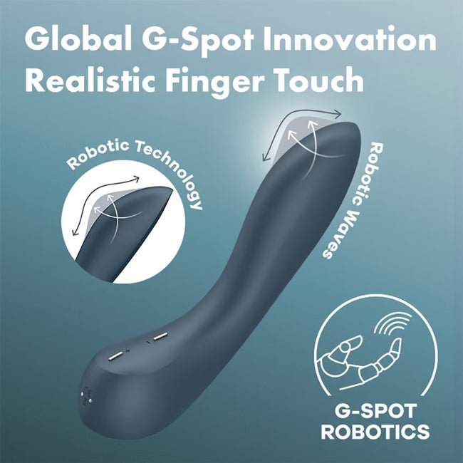 Satisfyer G-Spot Wave 4 wibrator punktu G z ruchomą wypustką Grey
