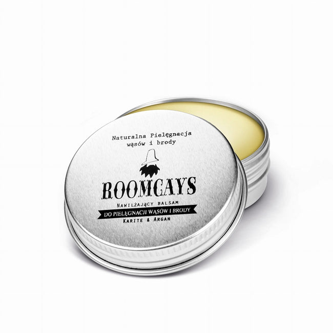 ROOMCAYS Zestaw #1 kosmetyków dla mężczyzn olejek do brody 50ml + wosk do wąsów 30ml + balsam do zarostu 30ml