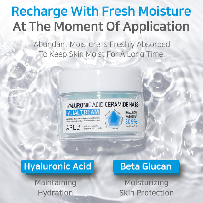 APLB Hyaluronic Acid Ceramide HA B5 Facial Cream odżywczy krem do twarzy 55ml