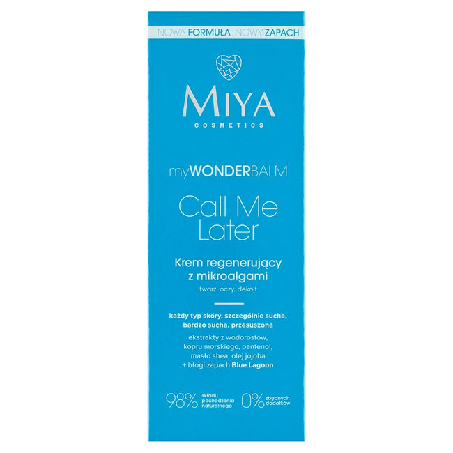 Miya Cosmetics myWONDERBALM Call Me Later krem regenerujący z mikroalgami 75ml