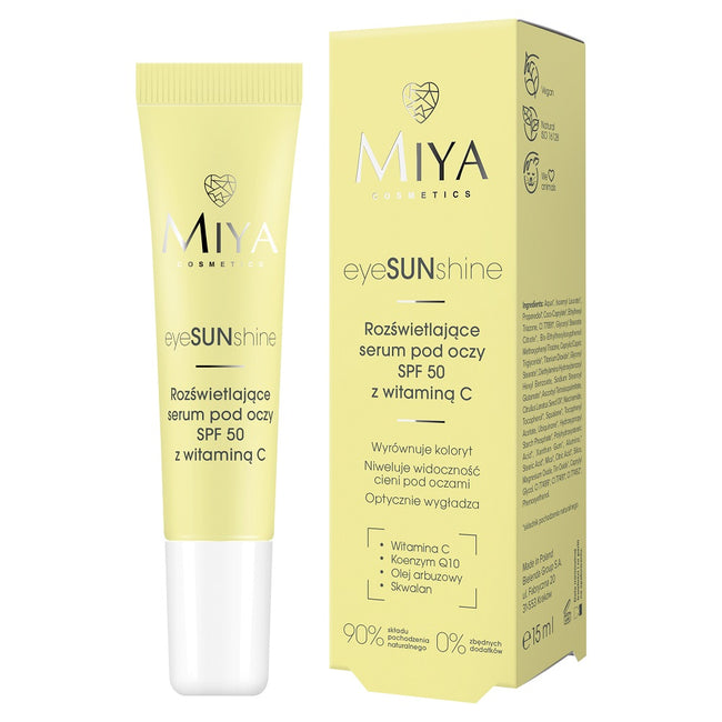 Miya Cosmetics eyeSUNshine rozświetlające serum pod oczy SPF50 15ml