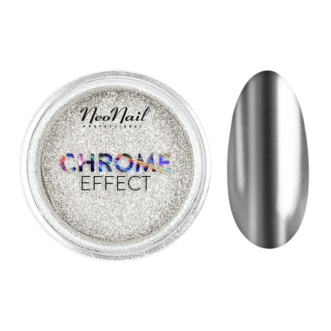 NeoNail Chrome Effect pyłek do paznokci Silver 2g