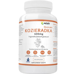 WISH Pharmaceutical Kozieradka Ekstrakt 600mg suplement diety 90 kapsułek