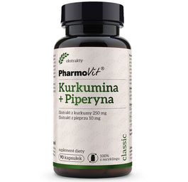 Pharmovit Kurkumina + Piperyna suplement diety 90 kapsułek