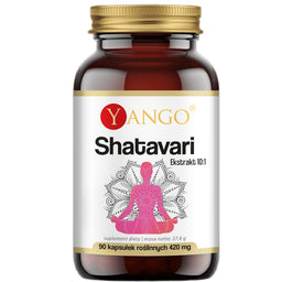 Yango Shatavari ekstrakt 10:1 suplement diety 90 kapsułek