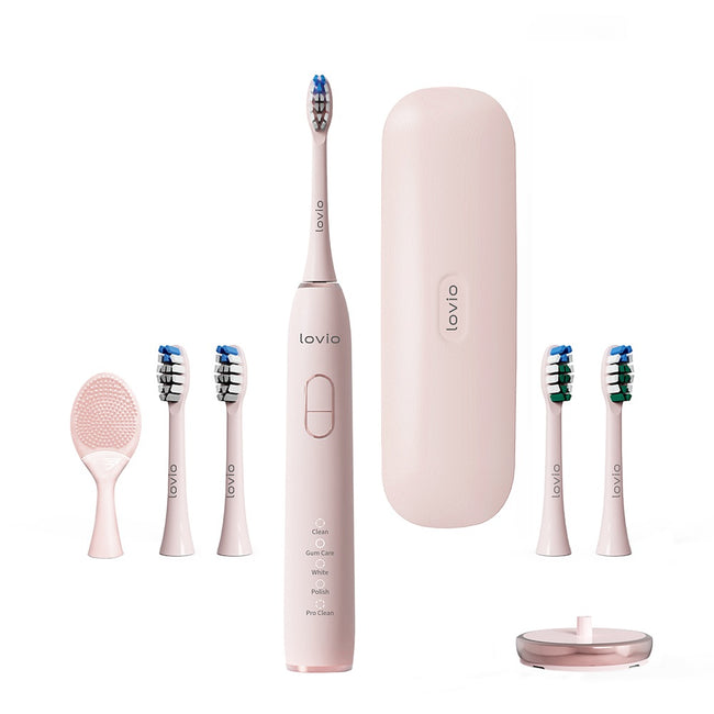 Lovio SonicProtect PRO szczoteczka elektryczna soniczna Różowa LVTB124PK + 5 końcówek