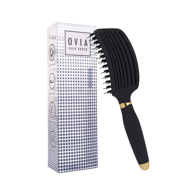 Sister Young Ovia Hair Brush szczotka do włosów z włosiem dzika Black