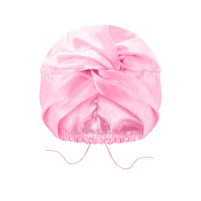 Glov Dwuwarstwowy satynowy czepek do spania Pink