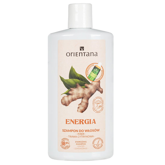 ORIENTANA Ajurwedyjski szampon do włosów Imbir i Trawa Cytrynowa 210ml