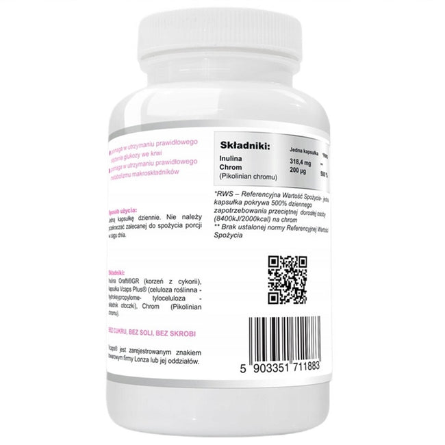 WISH Pharmaceutical Chrom 200µg + Prebiotyk suplement diety 120 kapsułek